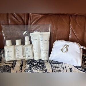 Oneiro Sunchasers Skincare Set with White Christian Dior Makeup Pouch Bundle Set